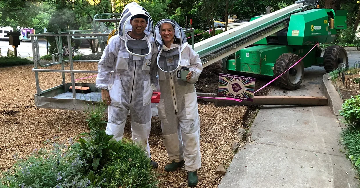 Removal Technicians Performing Humane Bee Removal